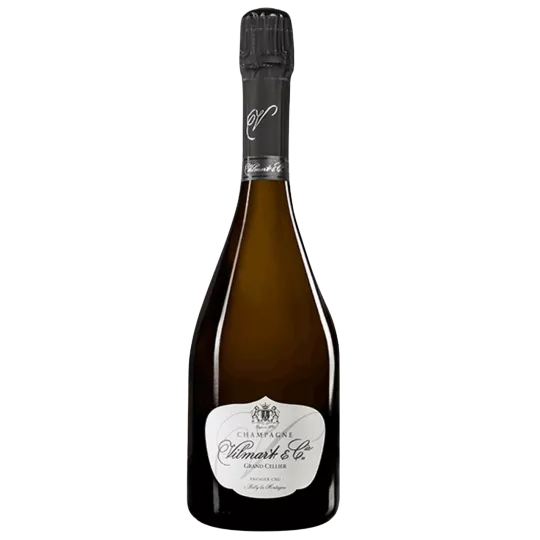 シャンパーニュ・ヴィルマール・グラン・セリエ・プルミエ・クリュ、正面から見たボトル