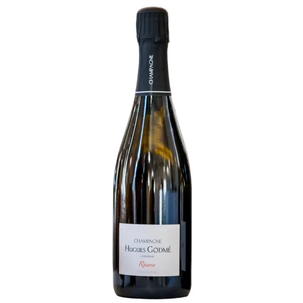 Bottle of Champagne Hugues Godmé Brut Réserve, a symbol of elegance