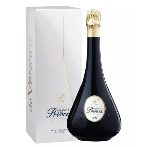 シャンパーニュ・ドゥ・ヴノージュ グラン・ヴァン・デ・プランス ブラン・ド・ブラン 2014のボトル、正面図
