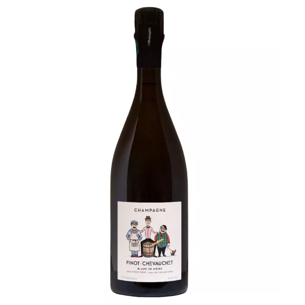 シャンパーニュ、ピノ・シュヴーシェ・ブラン・ド・ノワール・エクストラ・ブリュット、正面図