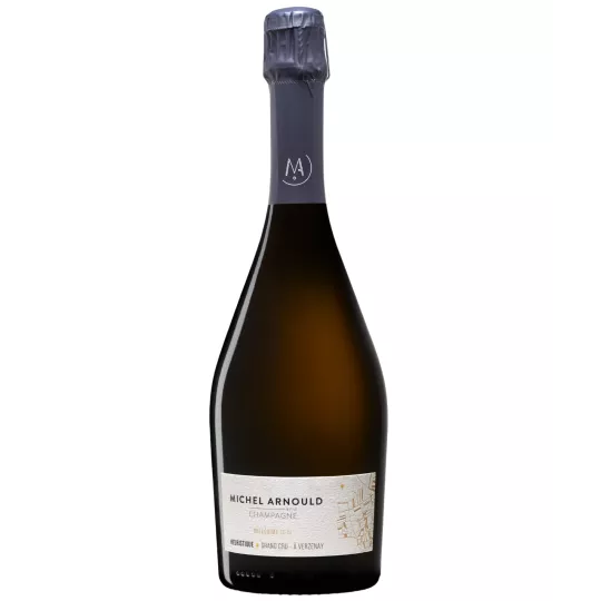 シャンパーニュ、ミシェル・アルヌール・ユリスティック2019、グラン・クリュ、正面から見たボトル