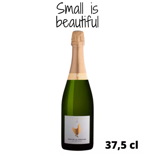シャンパーニュ、ジャン・ド・ラ・フォンテーヌ レロクエンテ・ブリュットのハーフボトル。
