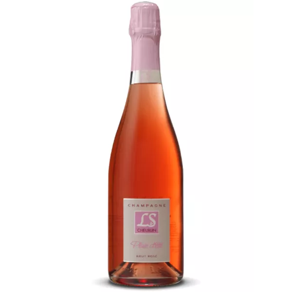 Bottle of LUCIE CHEURLIN Brut Rosé Summer Rain - ORGANIC Champagne