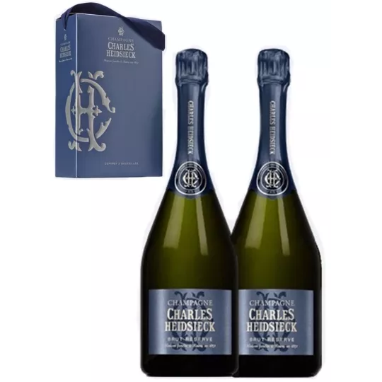 Champagne Gift Set CHARLES HEIDSIECK 2 Bottles Brut Reserve