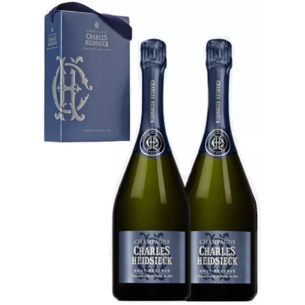 Champagne Gift Set CHARLES HEIDSIECK 2 Bottles Brut Reserve