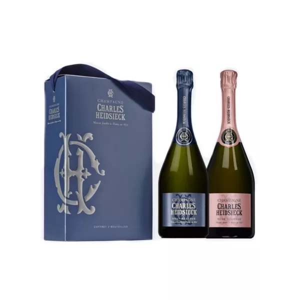 Champagne Gift set CHARLES HEIDSIECK  Brut + Pink