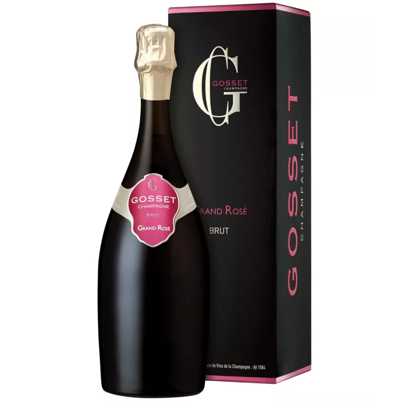Buy online Champagne Gosset pink Grand Brut with packaging