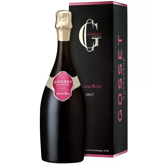 GOSSET Champagne pink Grand Brut with packaging